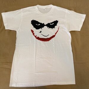 The Dark Knight Heath Ledger The Joker Face Shirt Mens Size L NEW